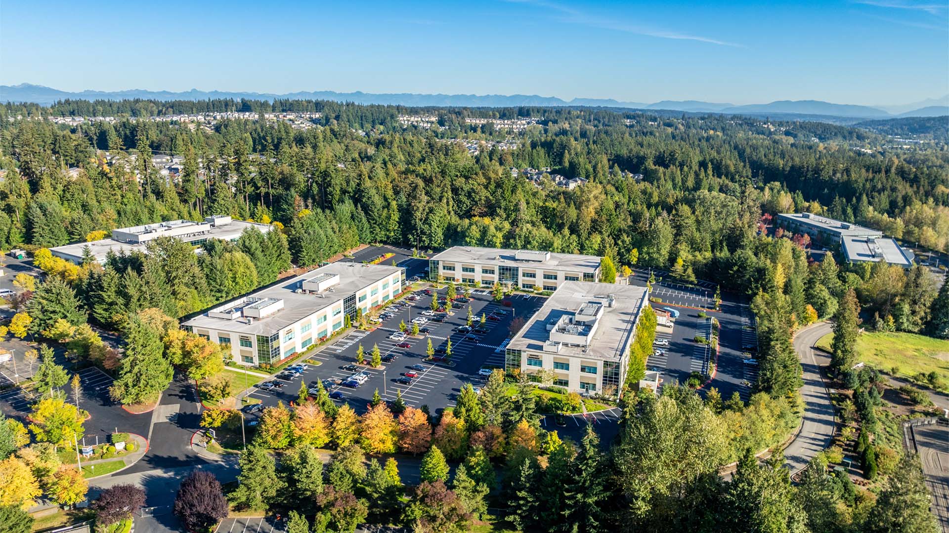 Aerial view of Clise's Bothell Highlands property.